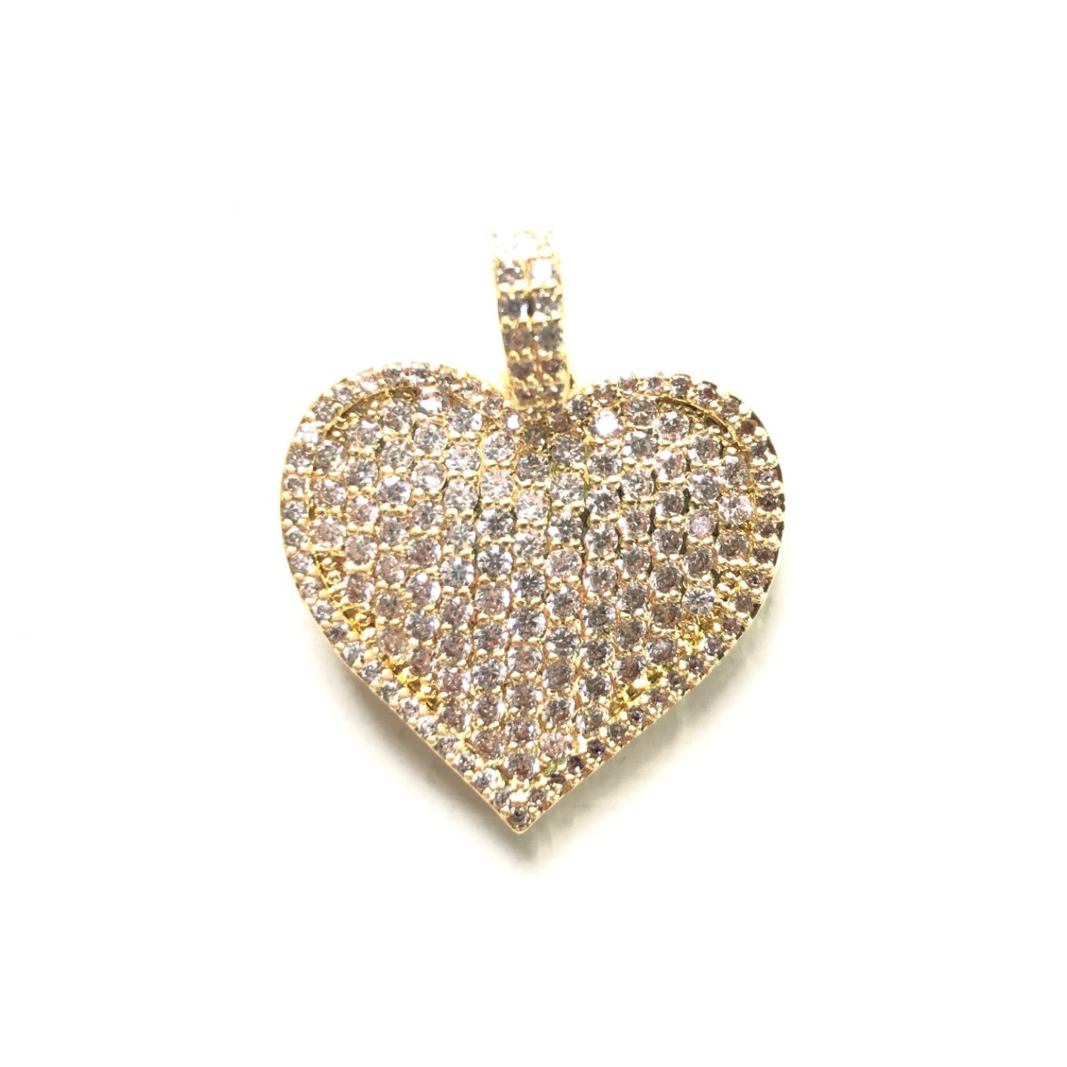 5-10pcs/lot 31.6*24.6mm CZ Paved Heart Charms-New CZ Paved Charms Hearts New Charms Arrivals Charms Beads Beyond