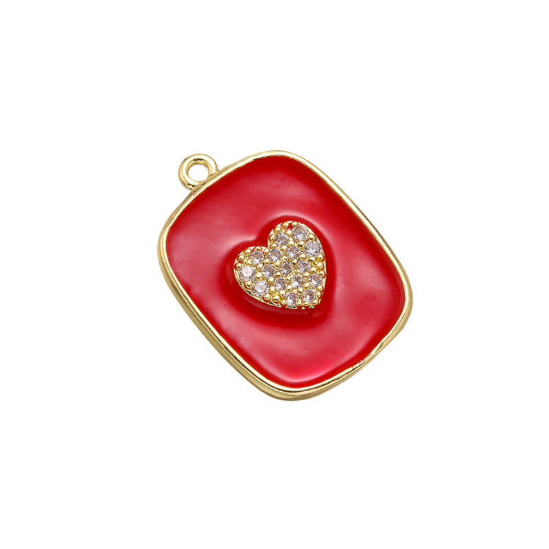 10pcs/lot 21*16mm Enamel Heart Charm for Bracelet & Necklace Making Red Enamel Charms Charms Beads Beyond