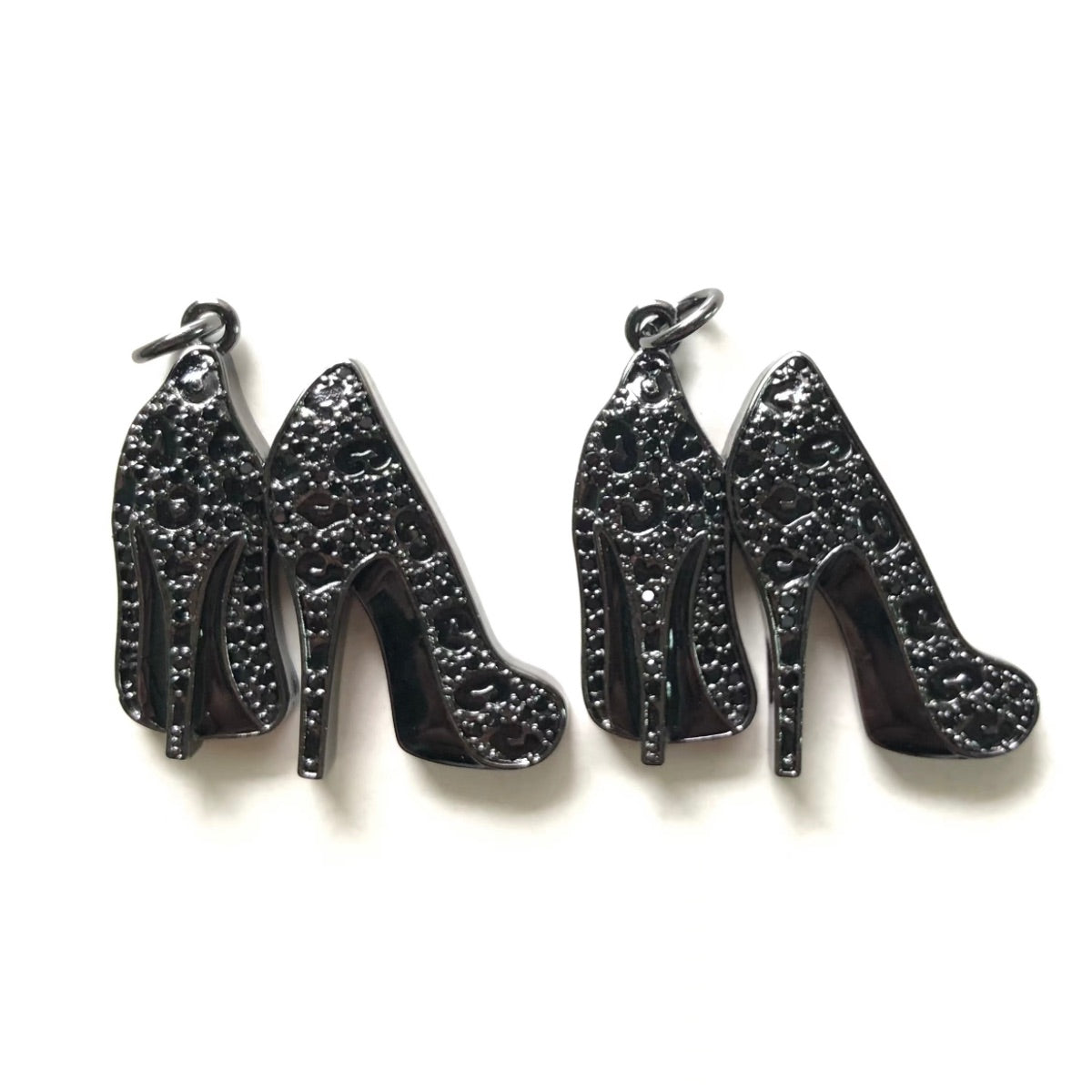 10pcs/lot CZ Pave Leopard Print High Heel Charms CZ Paved Charms High Heels Leopard Printed New Charms Arrivals Charms Beads Beyond