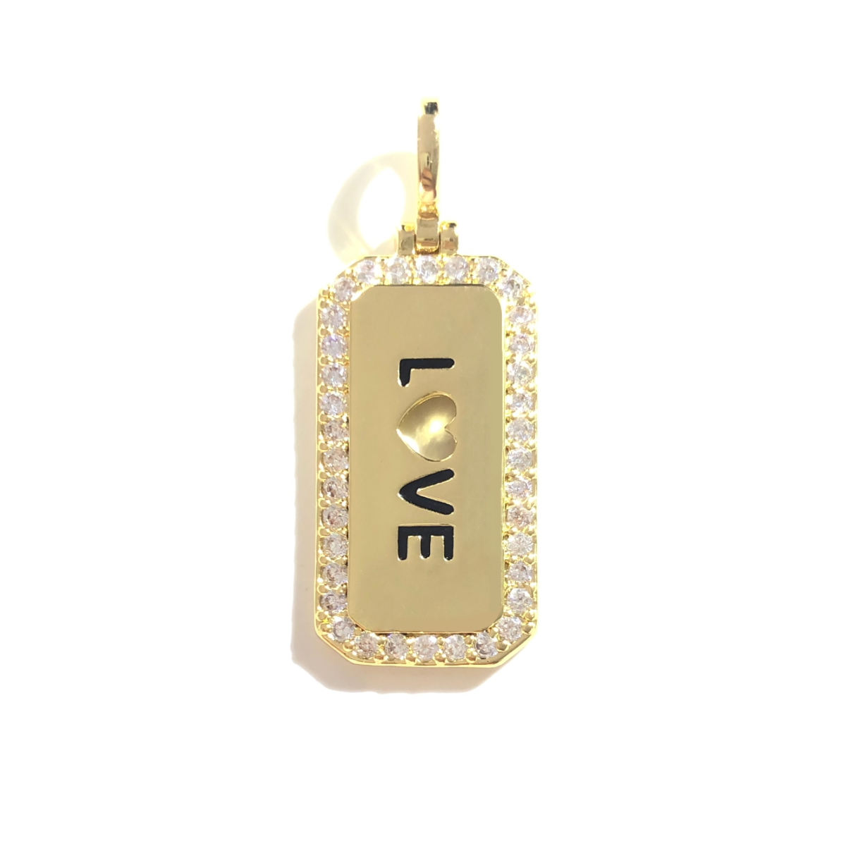10pcs/lot 38*15mm CZ Paved Love Word Tags Charms Pendants Gold CZ Paved Charms Christian Quotes New Charms Arrivals Word Tags Charms Beads Beyond