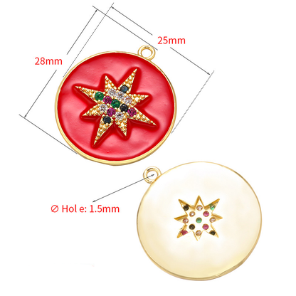 10pcs/lot 28*25mm Enamel Star Charm for Bracelet & Necklace Making Enamel Charms Charms Beads Beyond