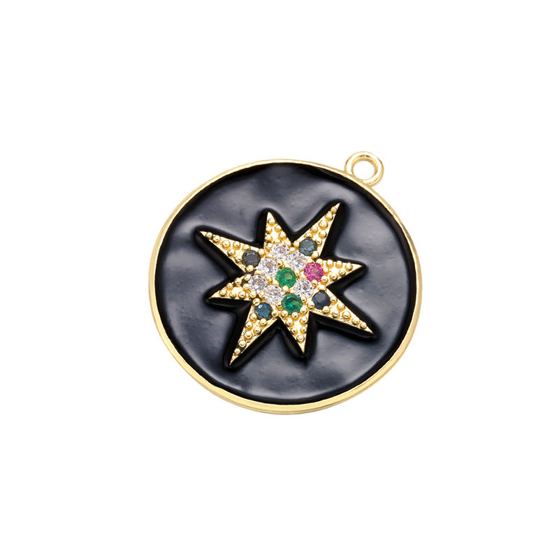 10pcs/lot 28*25mm Enamel Star Charm for Bracelet & Necklace Making Black Enamel Charms Charms Beads Beyond