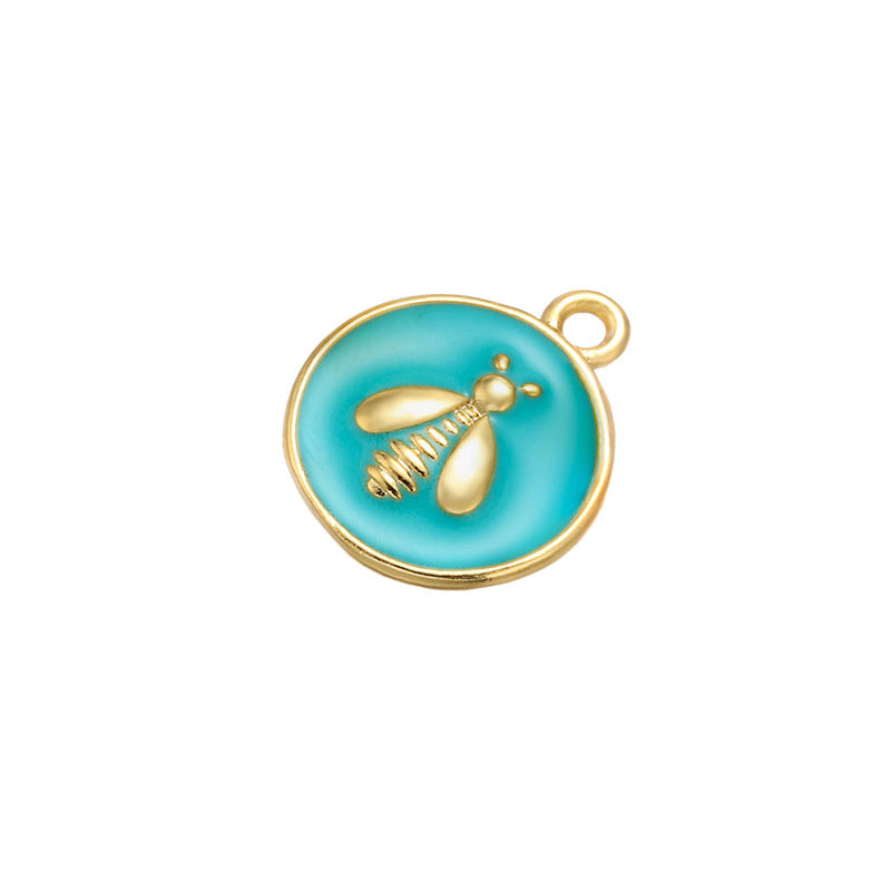 10pcs/lot 16*13mm Enamel Bee Charm for Bracelet & Necklace Making Light Blue Enamel Charms Charms Beads Beyond