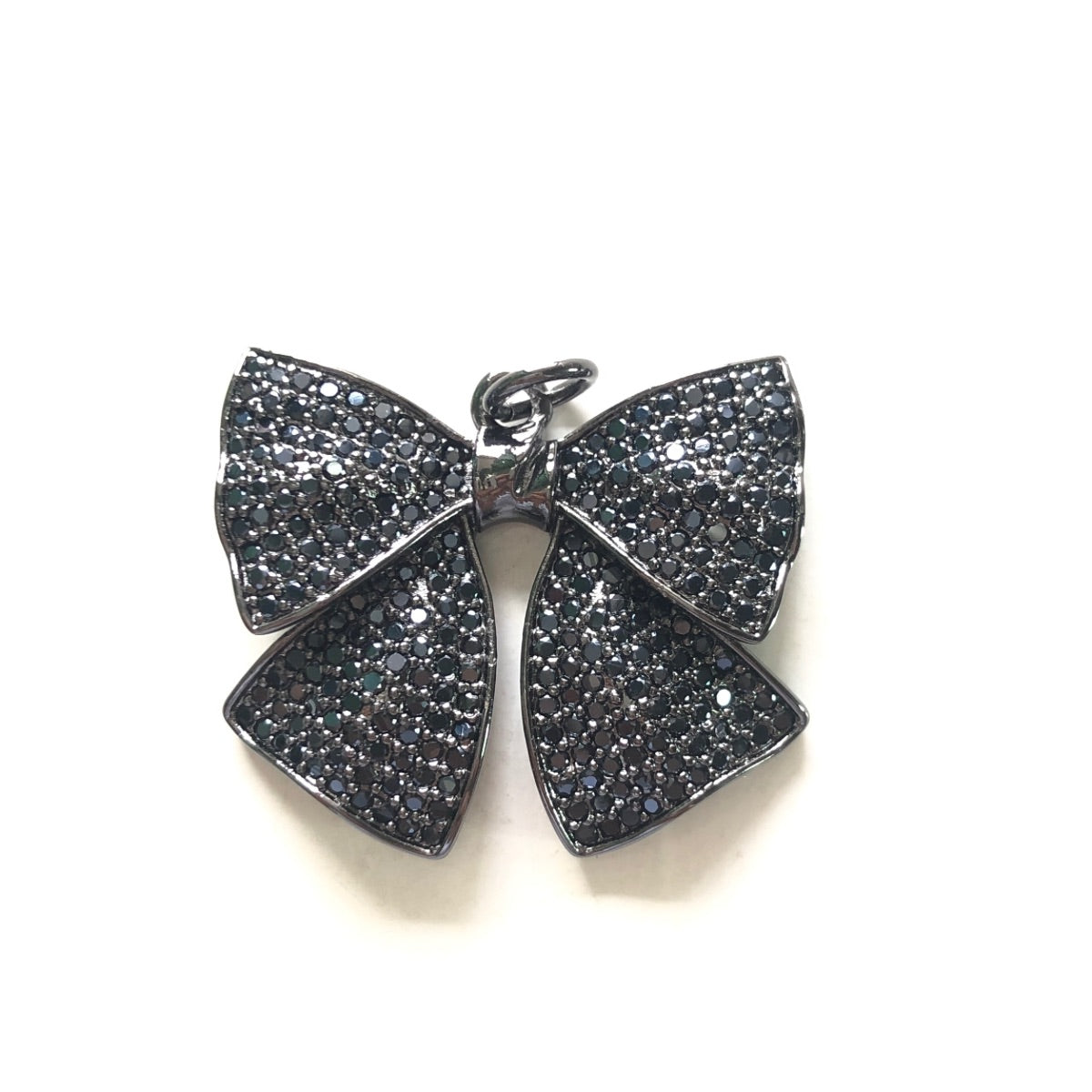 5-10pcs/lot 29.5*25mm CZ Paved Big Bow Tie Charms CZ Paved Charms Bow Ties Large Sizes New Charms Arrivals Charms Beads Beyond