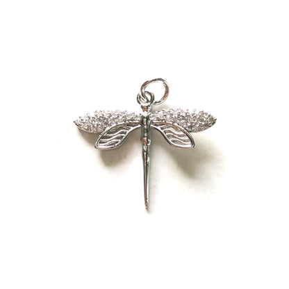 10pcs/lot 27.3*23.3mm CZ Paved Dragonfly Charms CZ Paved Charms Animals & Insects Charms Beads Beyond