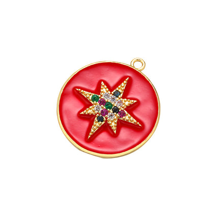 10pcs/lot 28*25mm Enamel Star Charm for Bracelet & Necklace Making Red Enamel Charms Charms Beads Beyond