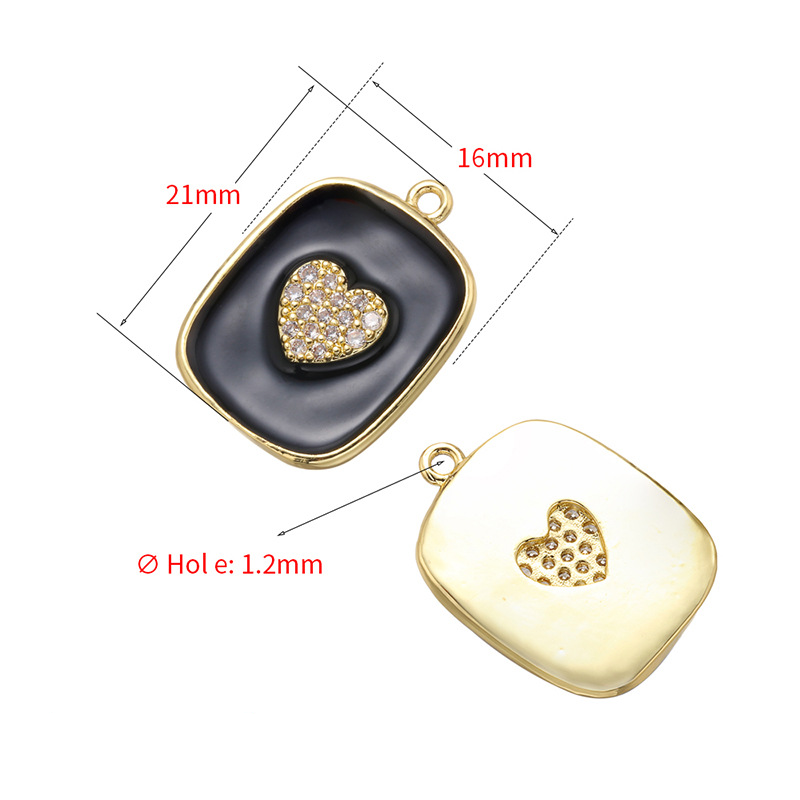 10pcs/lot 21*16mm Enamel Heart Charm for Bracelet & Necklace Making Enamel Charms Charms Beads Beyond