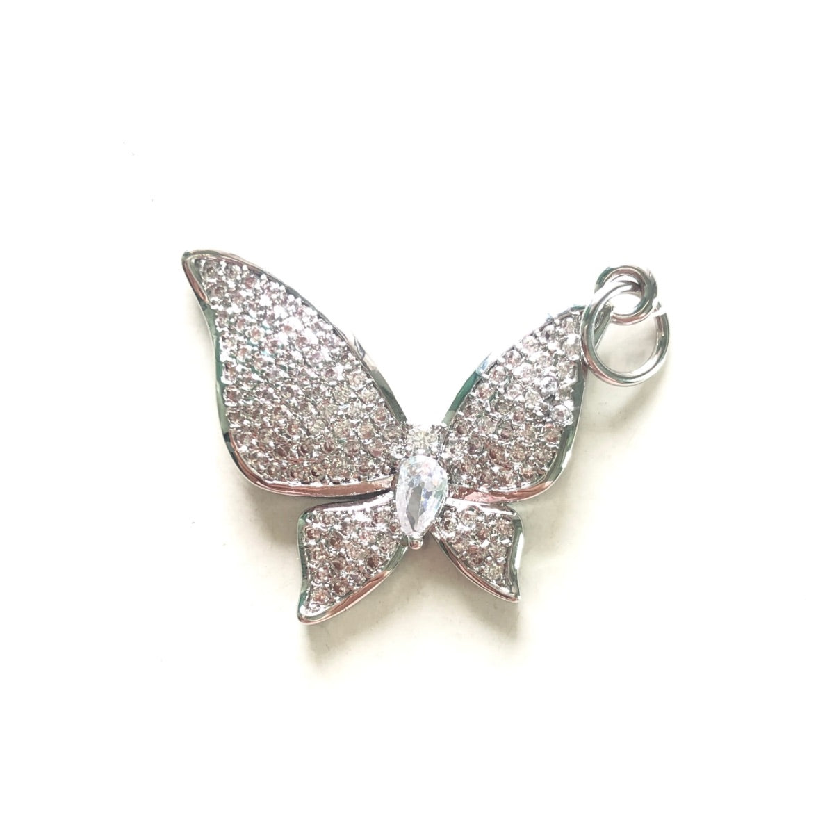 10pcs/lot 28.5*23.5mm CZ Paved Butterfly Charms CZ Paved Charms Butterflies New Charms Arrivals Charms Beads Beyond