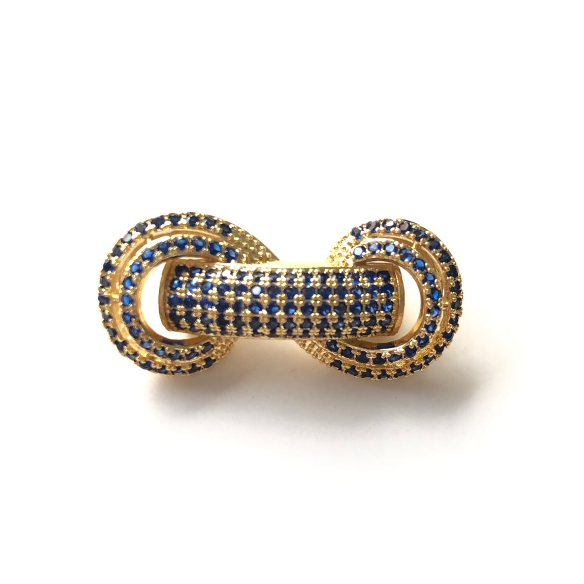 5pcs/lot 31*14.5*8mm Blue CZ Paved Tube Bar Spacers Gold CZ Paved Spacers Colorful Zirconia New Spacers Arrivals Tube Bar Centerpieces Charms Beads Beyond