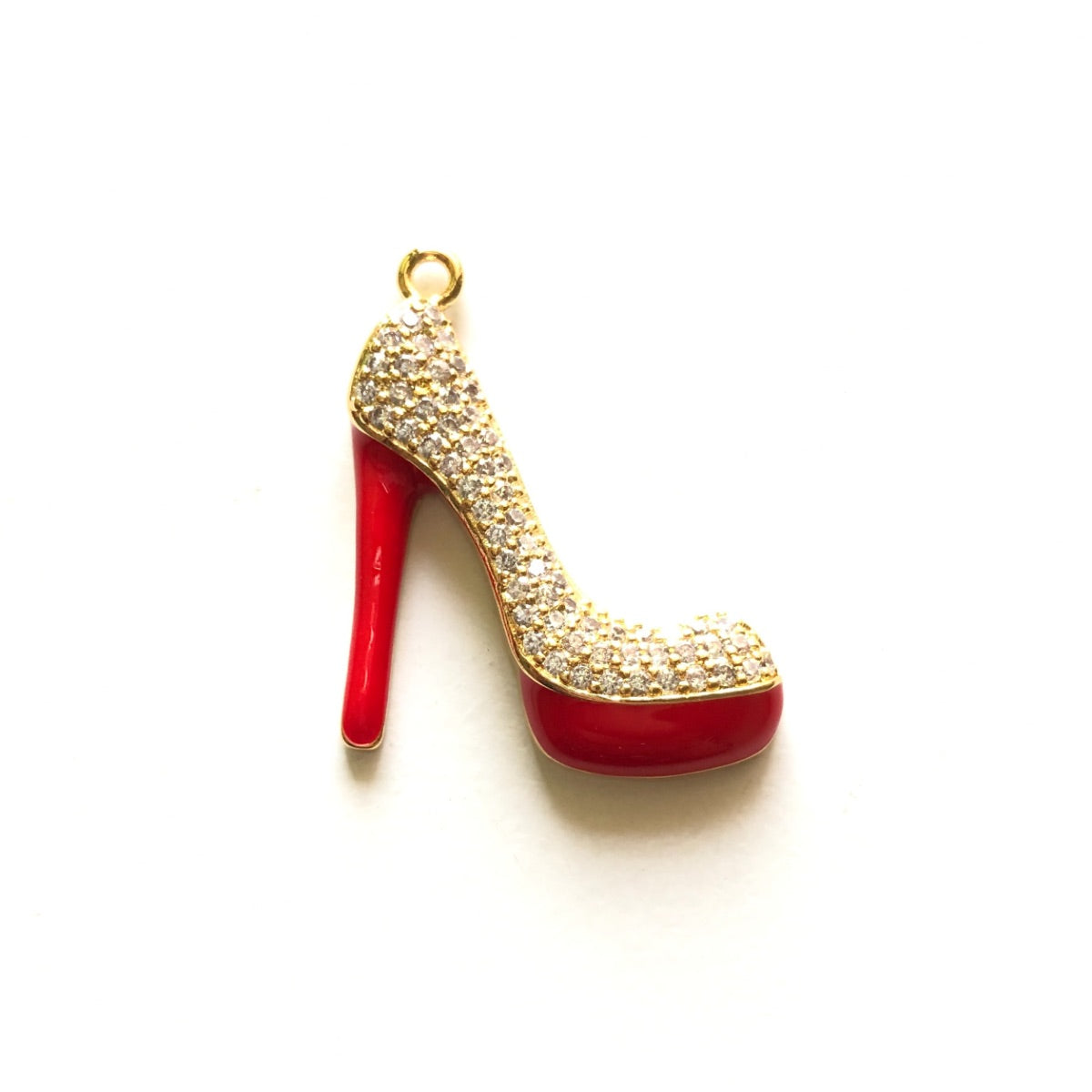 Red and gold hot sale high heels