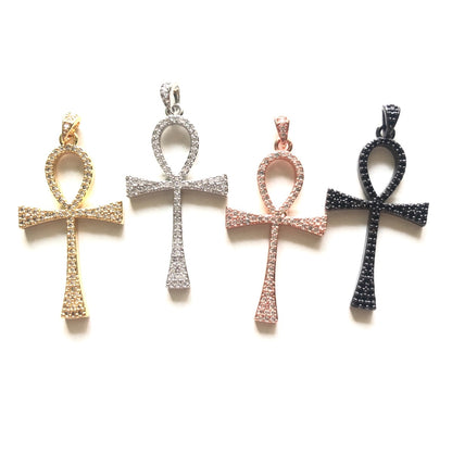 10pcs/lot 47*23mm CZ Paved ANKH Charms CZ Paved Charms ANKH Symbols Charms Beads Beyond