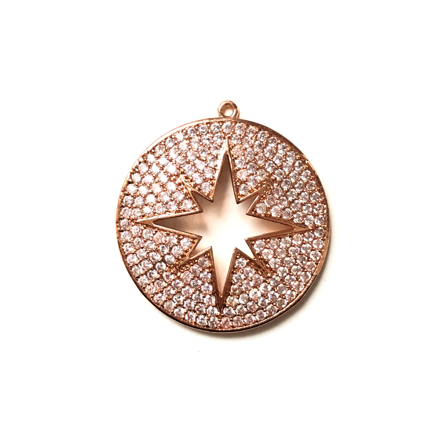 10pcs/lot 30*30mm CZ Paved Star Shield Charms Rose Gold CZ Paved Charms Large Sizes Sun Moon Stars Charms Beads Beyond