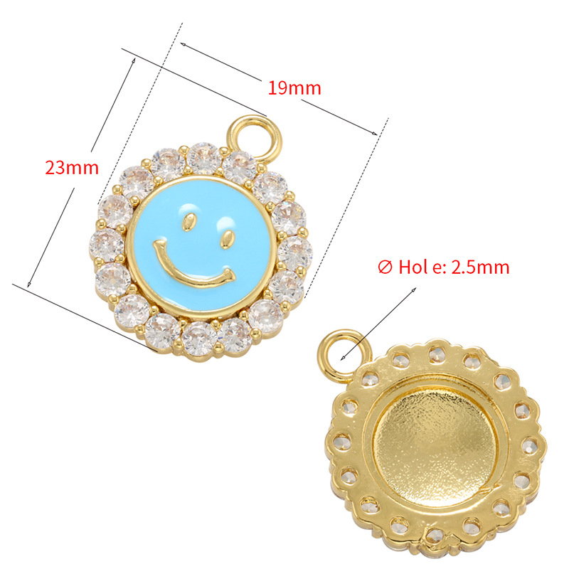 10pcs/lot 23*19mm Gold Plated Colorful Enamel Smile Sun Flower Charm Enamel Charms Charms Beads Beyond