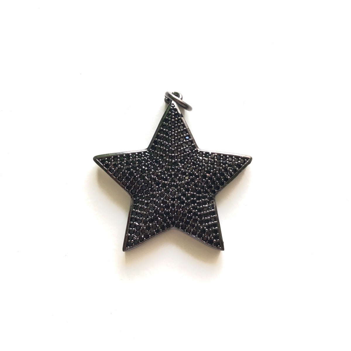5-10pcs/lot 32*31mm CZ Paved Large Star Charms Black on Black CZ Paved Charms Large Sizes Sun Moon Stars Charms Beads Beyond