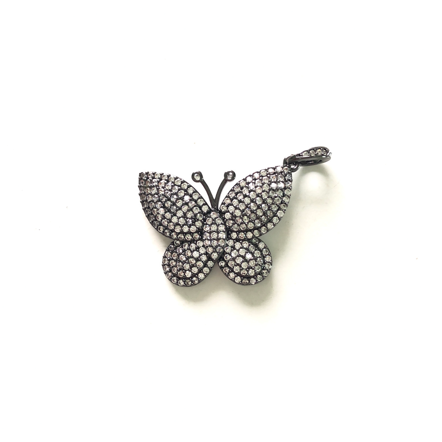 10pcs/lot 29.5*20mm CZ Paved Butterfly Charms Black CZ Paved Charms Butterflies On Sale Charms Beads Beyond