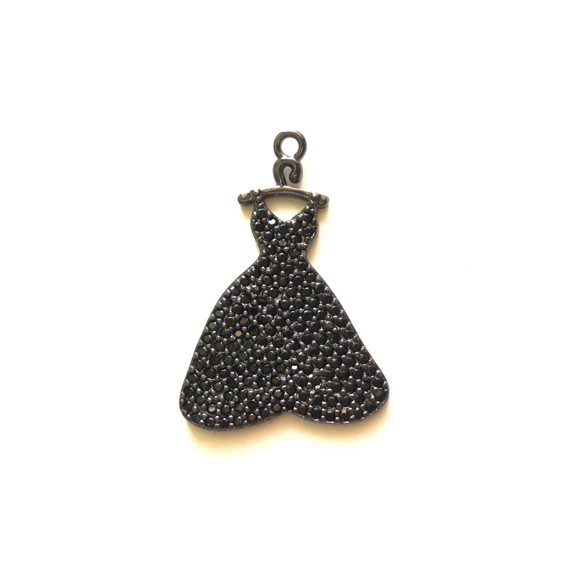 10pcs/lot 31*21mm CZ Paved Dress Charms Black on Black CZ Paved Charms Fashion Charms Beads Beyond