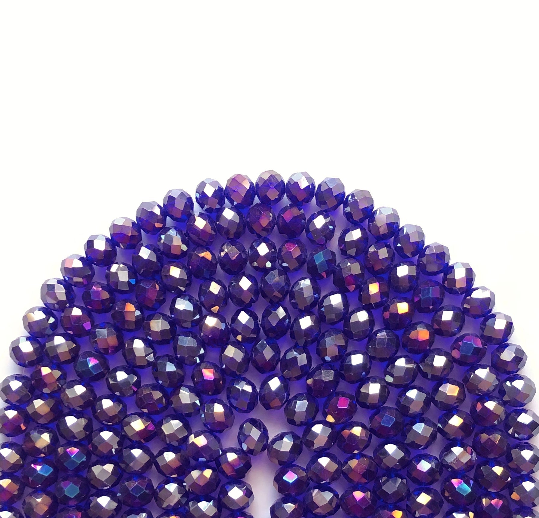 2 Strands/lot 10mm Purple AB Faceted Glass Beads Purple AB Glass Beads Faceted Glass Beads Charms Beads Beyond