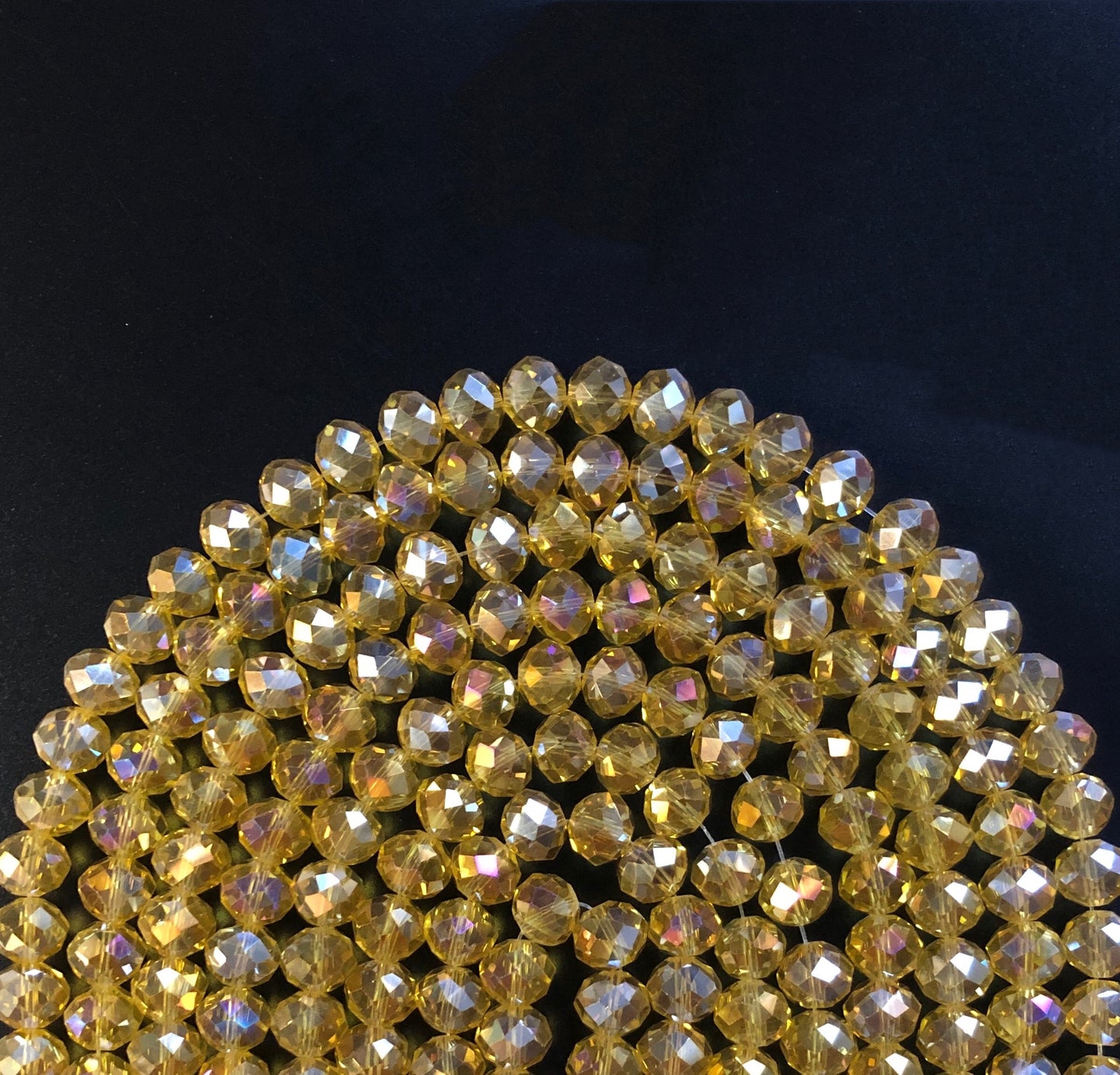 2 Strands/lot 10mm Clear Yellow AB Faceted Glass Beads Clear Yellow AB Glass Beads Faceted Glass Beads Charms Beads Beyond