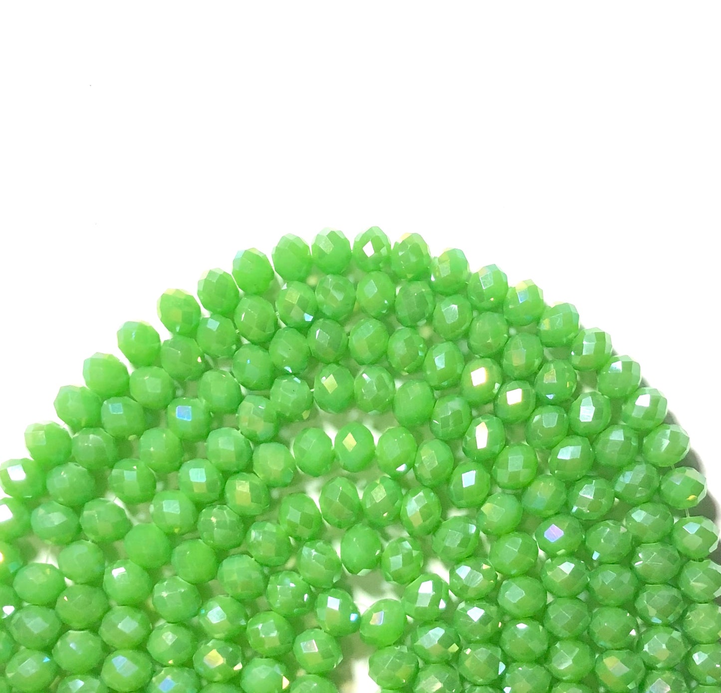 2 Strands/lot 10mm Green AB Faceted Glass Beads Green AB Glass Beads Faceted Glass Beads Charms Beads Beyond