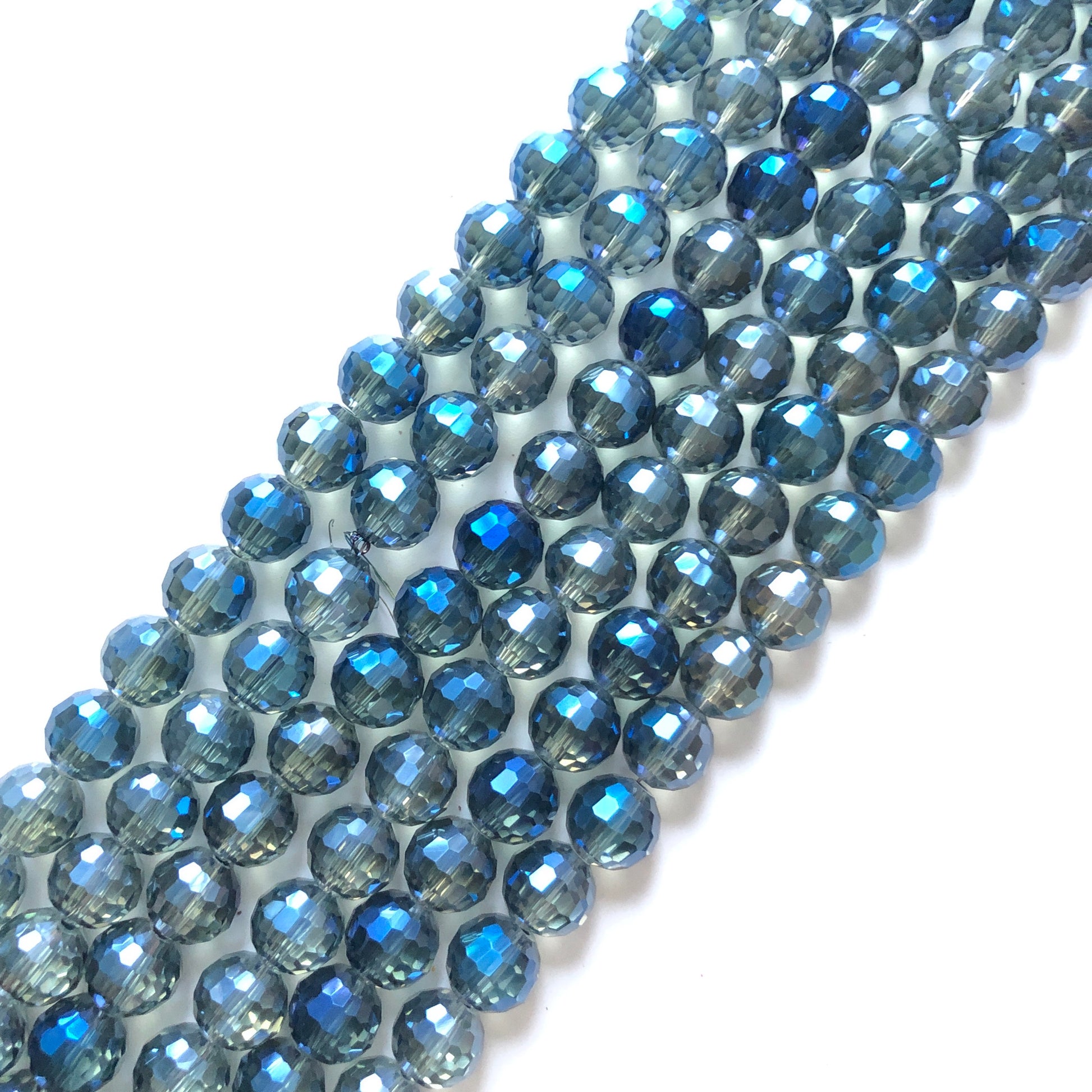 2 Strands/lot 10mm Blue 96 Faceted Glass Beads Glass Beads Faceted Glass Beads Charms Beads Beyond