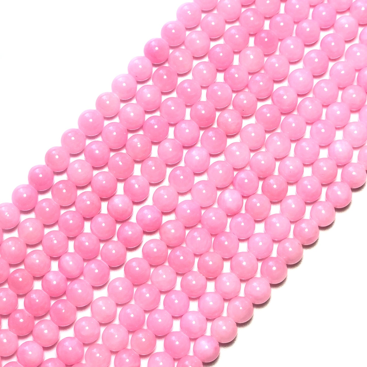 2 Strands/lot 8mm, 10mm Natural Pink Jade Round Stone Beads Stone Beads 8mm Stone Beads Breast Cancer Awareness Round Jade Beads Charms Beads Beyond