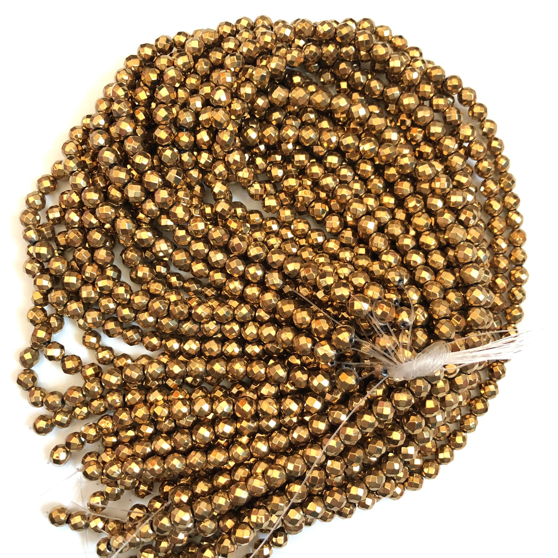 2 Strands/lot 6, 8,10mm Gold Hematite Round Faceted Beads Stone Beads 6mm Stone Beads 8mm Stone Beads Hematite Beads Charms Beads Beyond