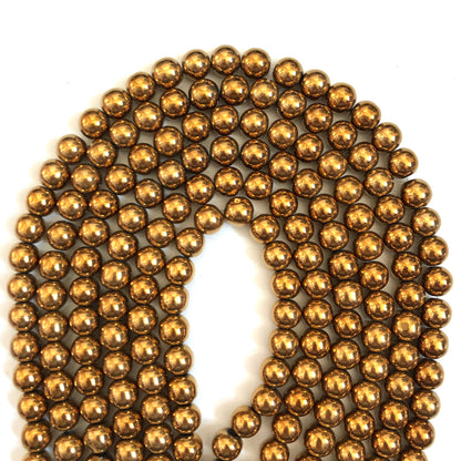 2 Strands/lot 8, 10mm Gold Hematite Round Beads Stone Beads 8mm Stone Beads Hematite Beads Charms Beads Beyond