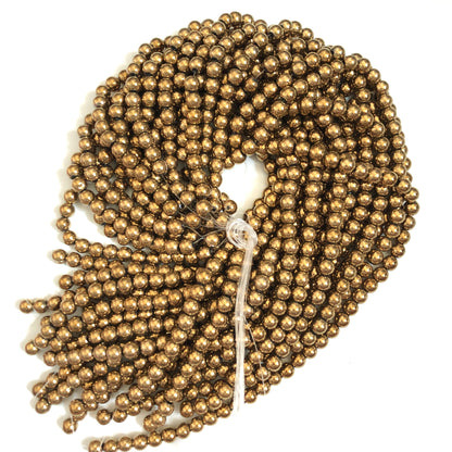 2 Strands/lot 8, 10mm Gold Hematite Round Beads 8m Stone Beads 8mm Stone Beads Hematite Beads Charms Beads Beyond