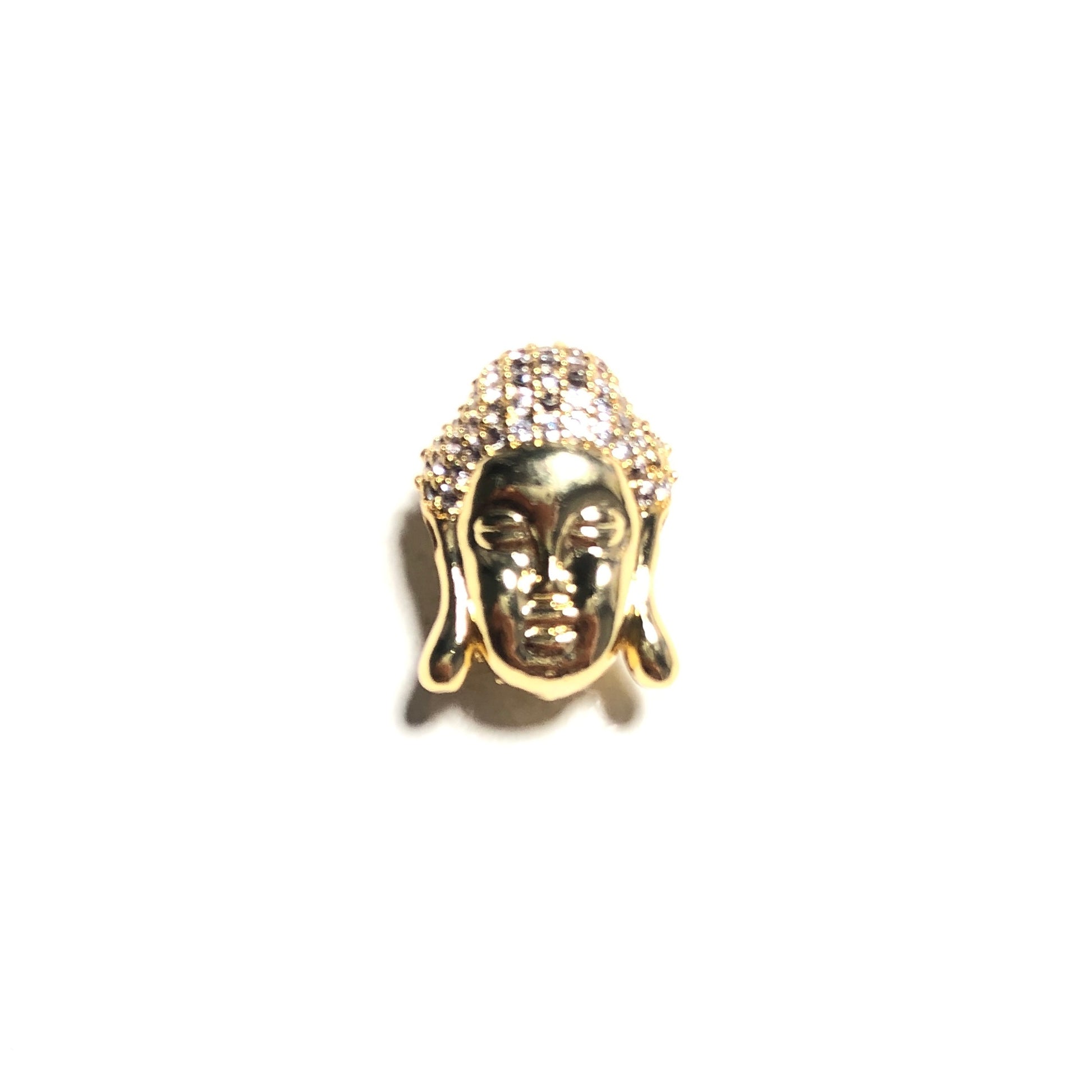 10pcs/lot 18*14mm CZ Paved Buddha Spacers Gold CZ Paved Spacers Charms Beads Beyond