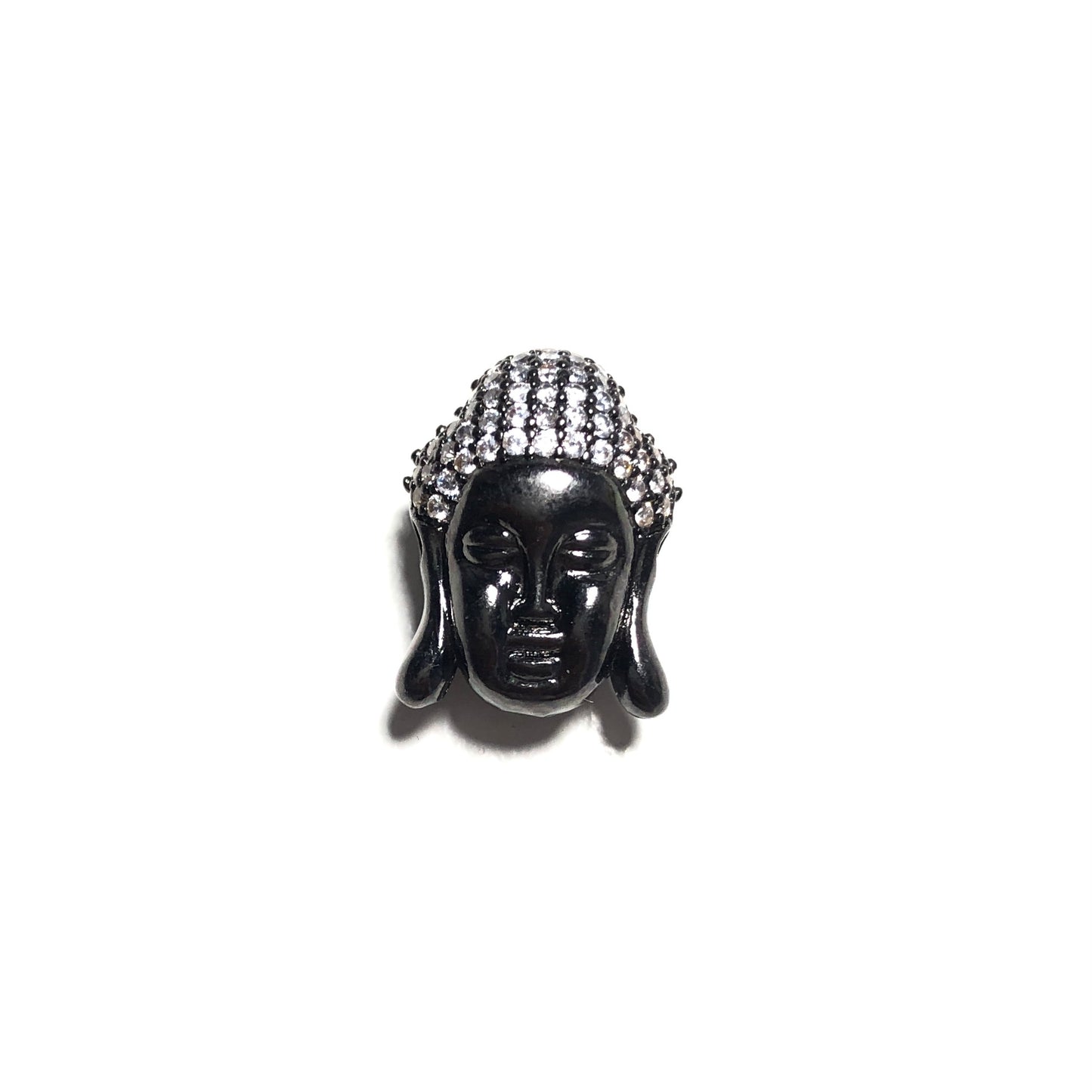 10pcs/lot 18*14mm CZ Paved Buddha Spacers Black CZ Paved Spacers Charms Beads Beyond