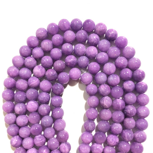 2 Strands/lot 10mm/12mm Purple Jade Round Stone Beads 10mm Stone Beads 12mm Stone Beads New Beads Arrivals Round Jade Beads Charms Beads Beyond