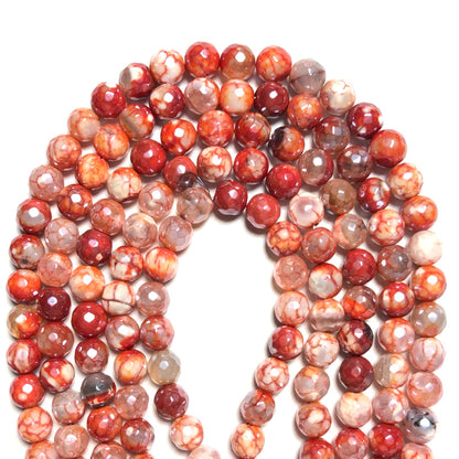 2 Strands/lot 8mm Electroplated Orange Fire Agate Faceted Stone Beads Electroplated Beads Electroplated Faceted Agate Beads New Beads Arrivals Charms Beads Beyond