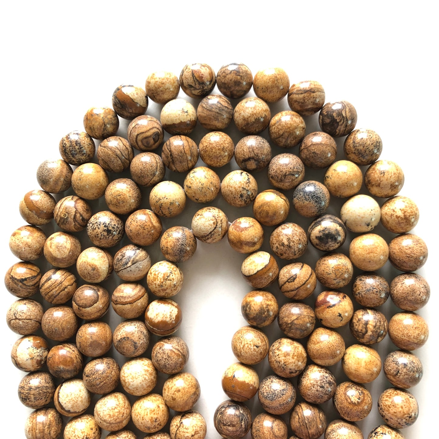 2 Strands/lot 10mm, 12mm Natural Picture Stone Round Beads 10mm Stone Beads 12mm Stone Beads New Beads Arrivals Other Stone Beads Charms Beads Beyond