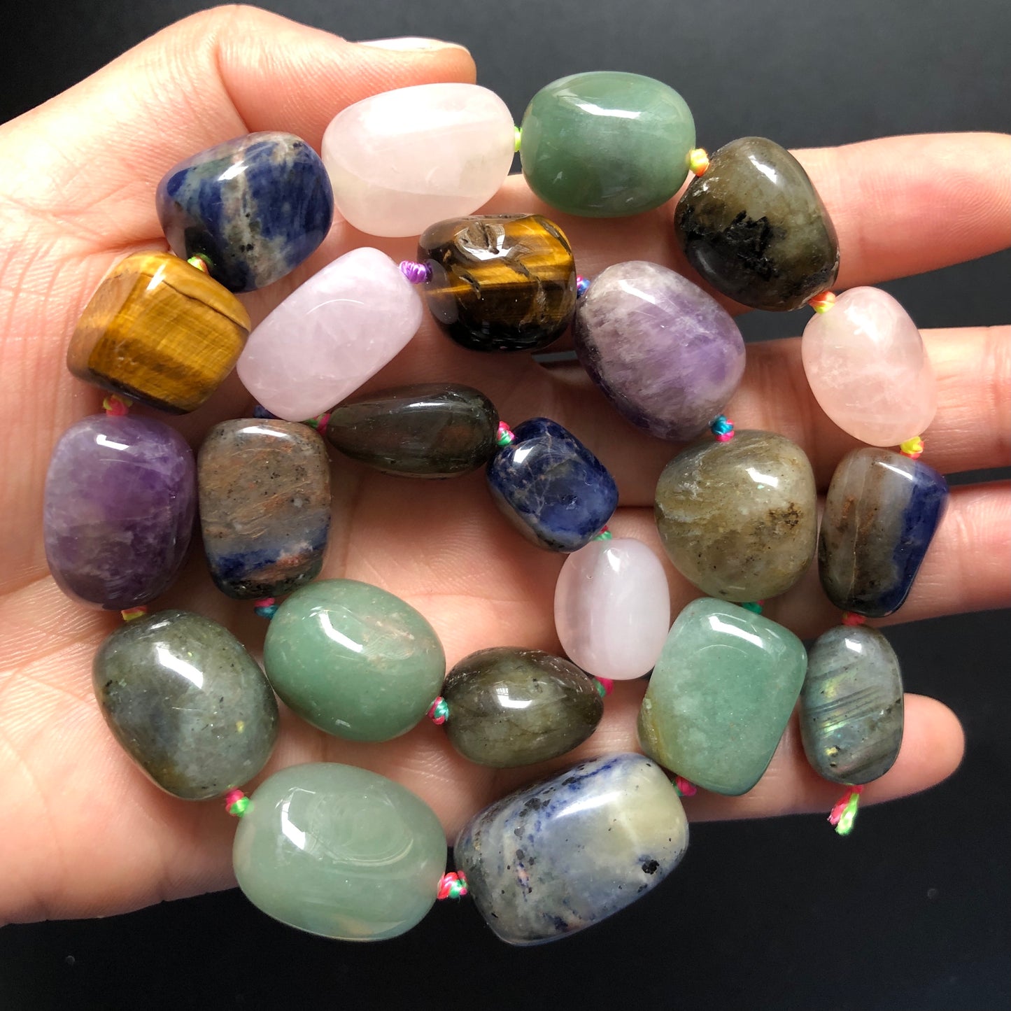 18-28mm Natural Multicolor Quartz Nugget Beads Stone Beads Raw Stones Charms Beads Beyond