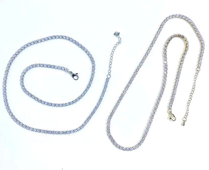 5-10pcs/lot 18inch Gold & Silver Tennis Chain Necklace (Without Hooks) Chain Necklaces Charms Beads Beyond