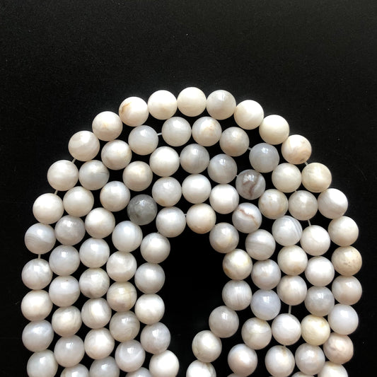 2 Strands/lot 10mm Round White Crazy Agate Stone Beads Stone Beads Other Stone Beads Charms Beads Beyond