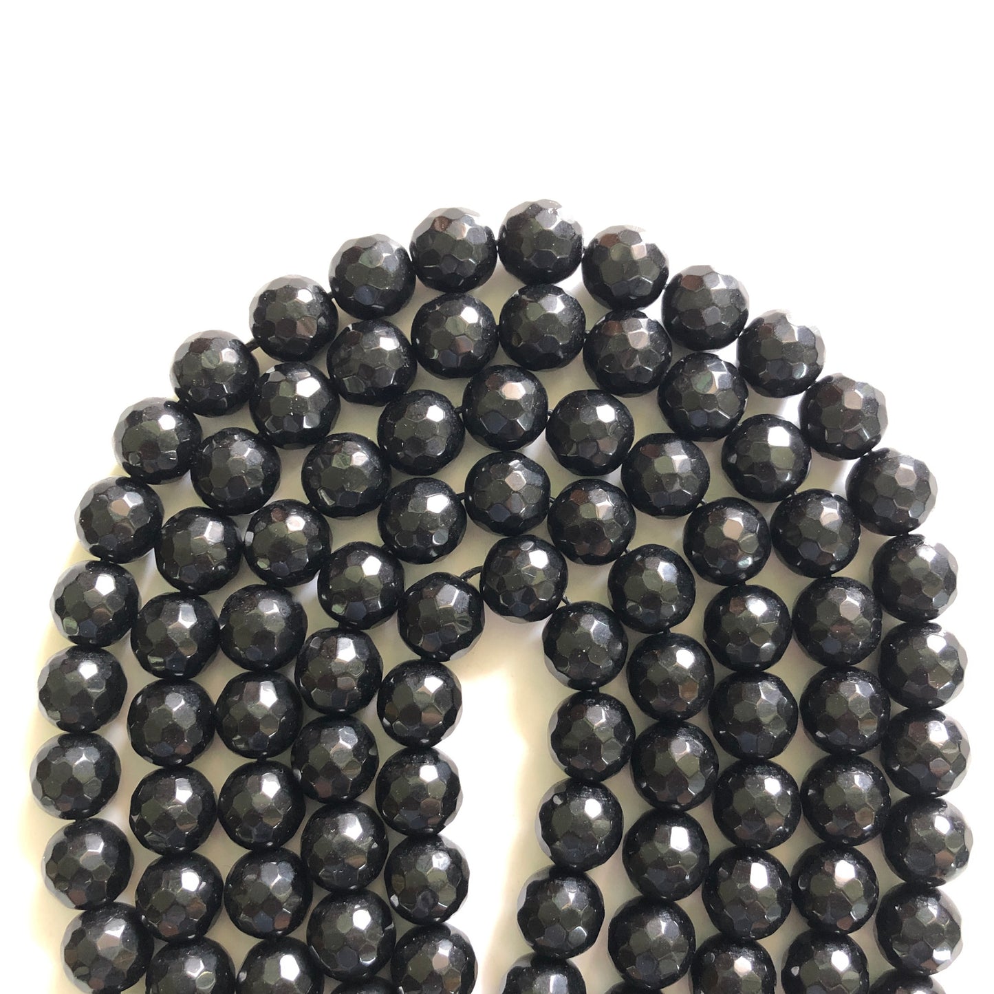 2 Strands/lot 10mm/ 12mm Faceted Black Onyx Stone Beads 12mm Stone Beads 12mm Stone Beads Faceted Agate Beads Charms Beads Beyond