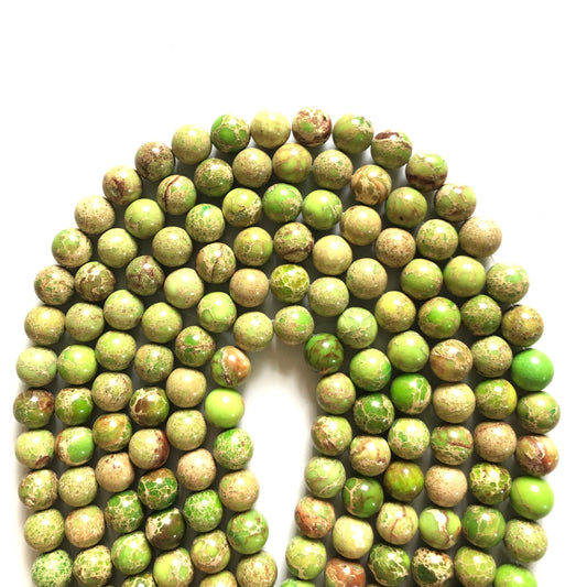 2 Strands/lot 10mm Natural Impression Jasper Beads-Light Green Stone Beads Jasper Beads Charms Beads Beyond
