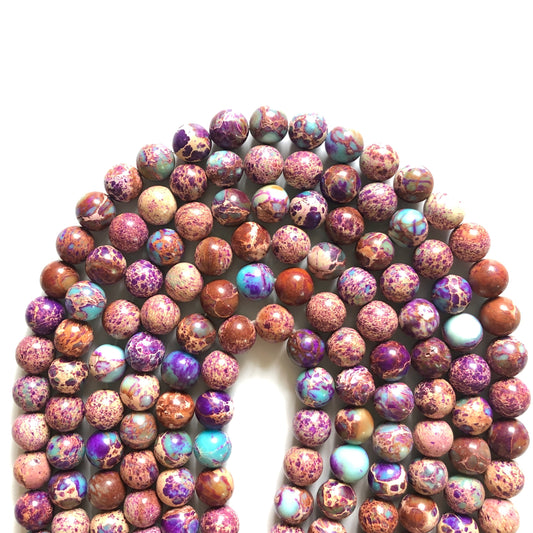 2 Strands/lot 10mm Natural Impression Jasper Beads-Mix Colors Stone Beads Jasper Beads Charms Beads Beyond