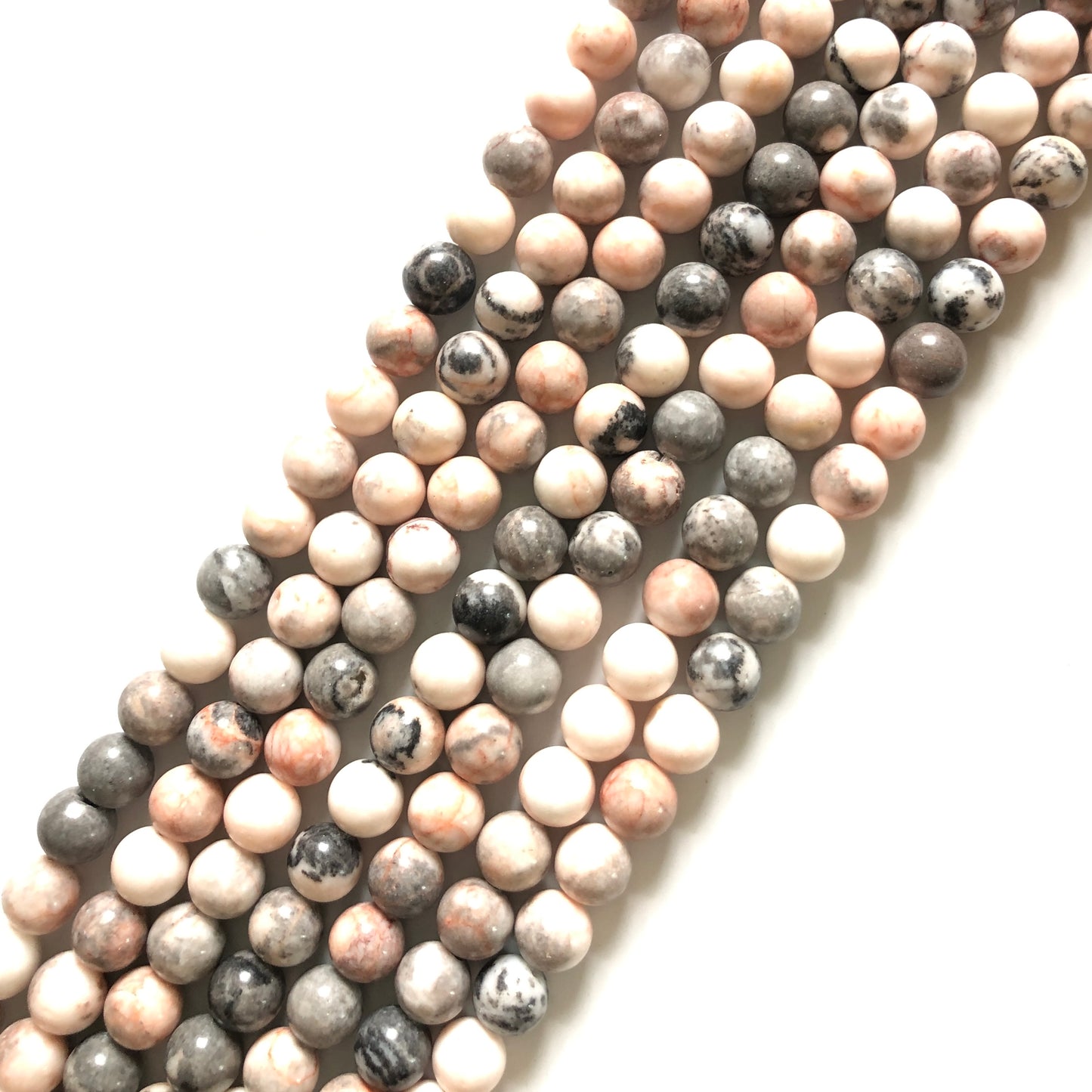 2 Strands/lot 10mm Pink Zebra Jasper Stone Round Beads Stone Beads Jasper Beads Charms Beads Beyond