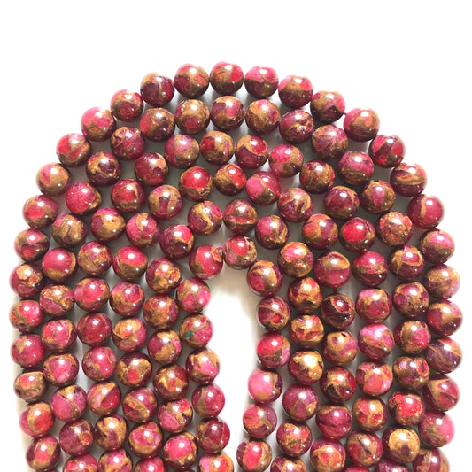 10mm Red Cloisonne Jasper Round Beads Stone Beads Jasper Beads Charms Beads Beyond