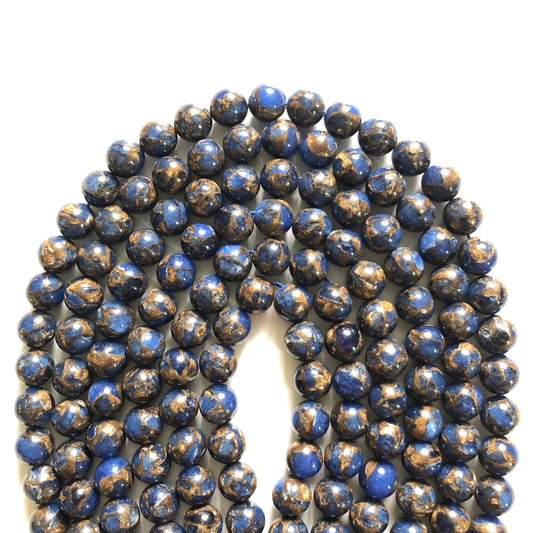 10mm Navy Blue Cloisonne Jasper Round Beads Stone Beads Jasper Beads Charms Beads Beyond