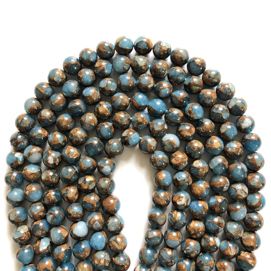 10mm Blue Cloisonne Jasper Round Beads Stone Beads Jasper Beads Charms Beads Beyond