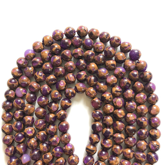 10mm Purple Cloisonne Jasper Round Beads Stone Beads Jasper Beads Charms Beads Beyond