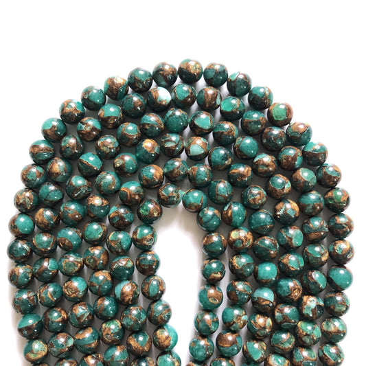 10mm Green Cloisonne Jasper Round Beads Stone Beads Jasper Beads Charms Beads Beyond