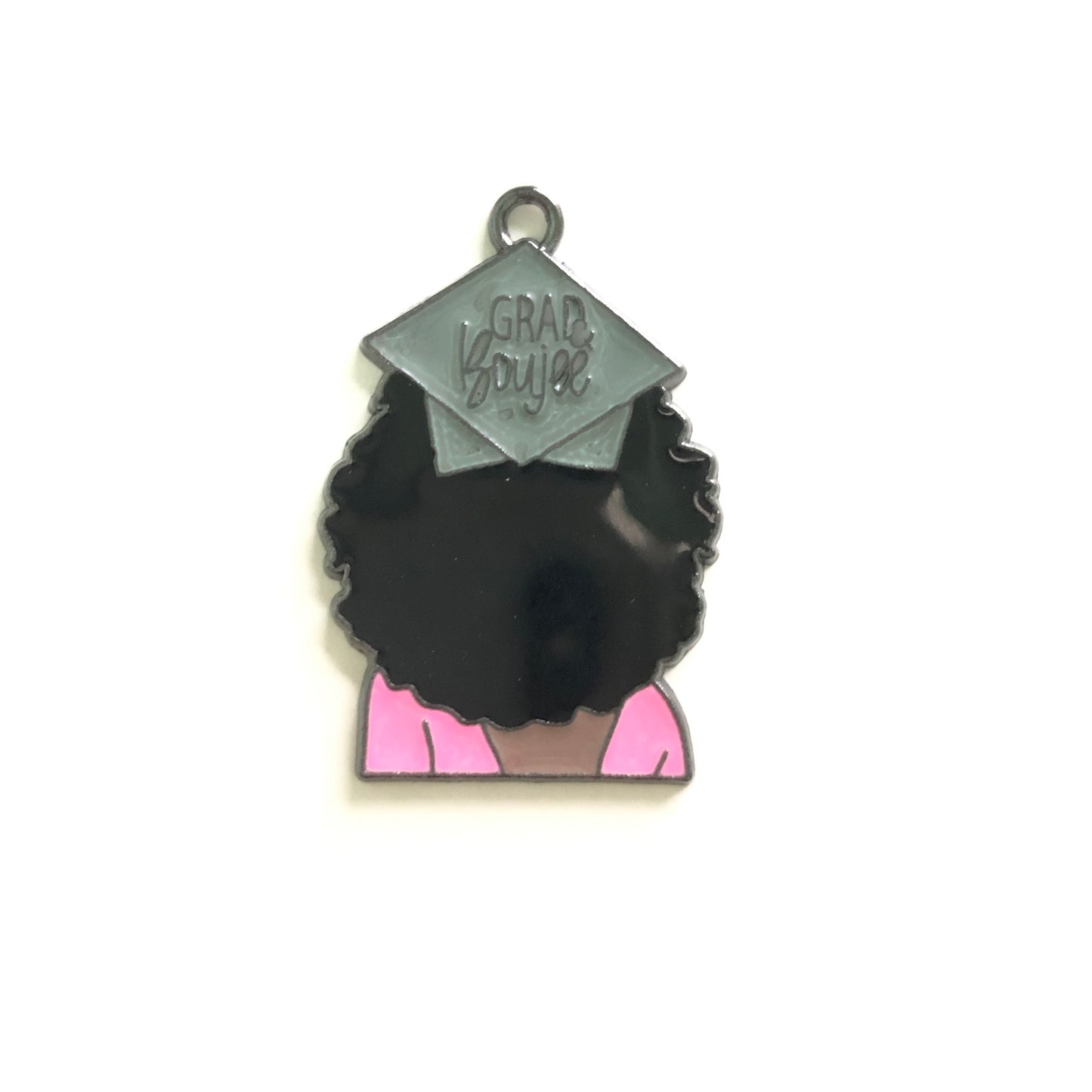 10pcs/lot Afro Black Girl Graduate Charms -Grad Boujee Graduate/Graduation Enamel Afro Charms On Sale Charms Beads Beyond