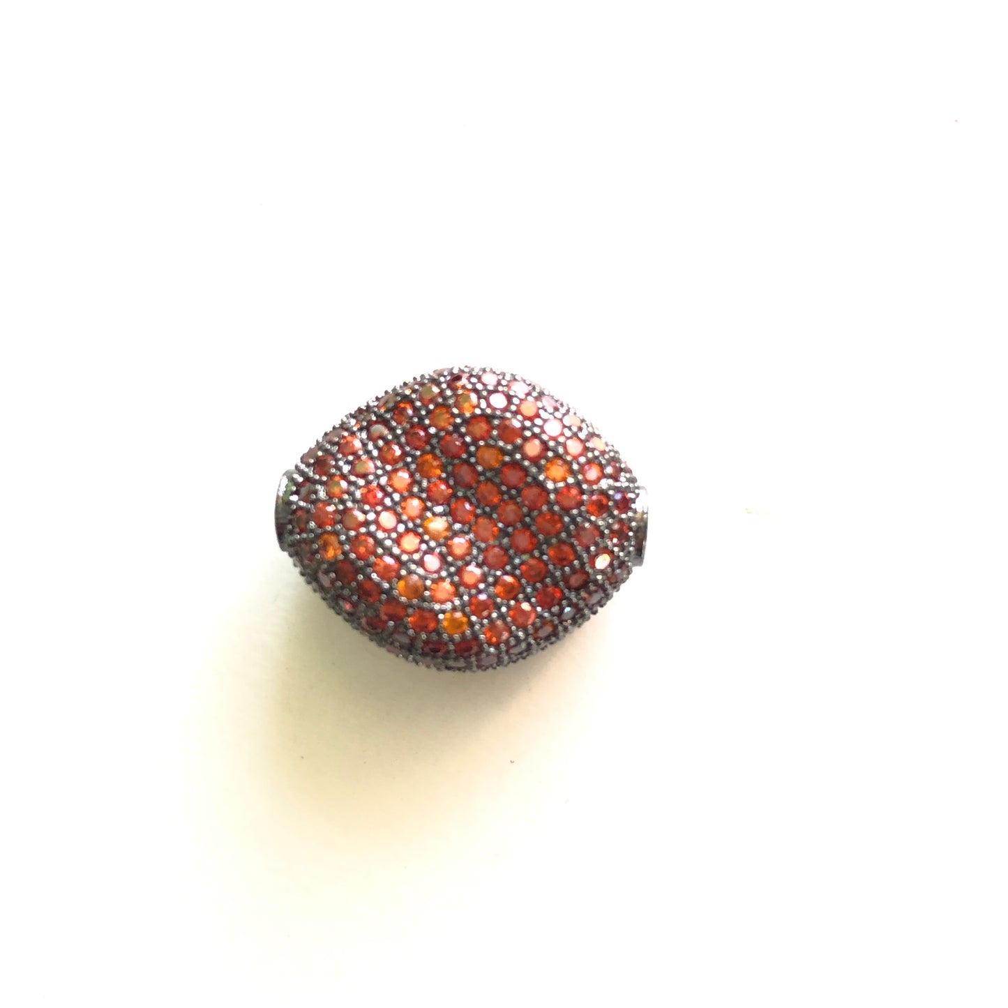 5-10pcs/lot 20*17mm Colorful CZ Paved Rhombus Centerpiece Spacers Reddish Orange CZ Paved Spacers Colorful Zirconia Rhombus Spacers Charms Beads Beyond
