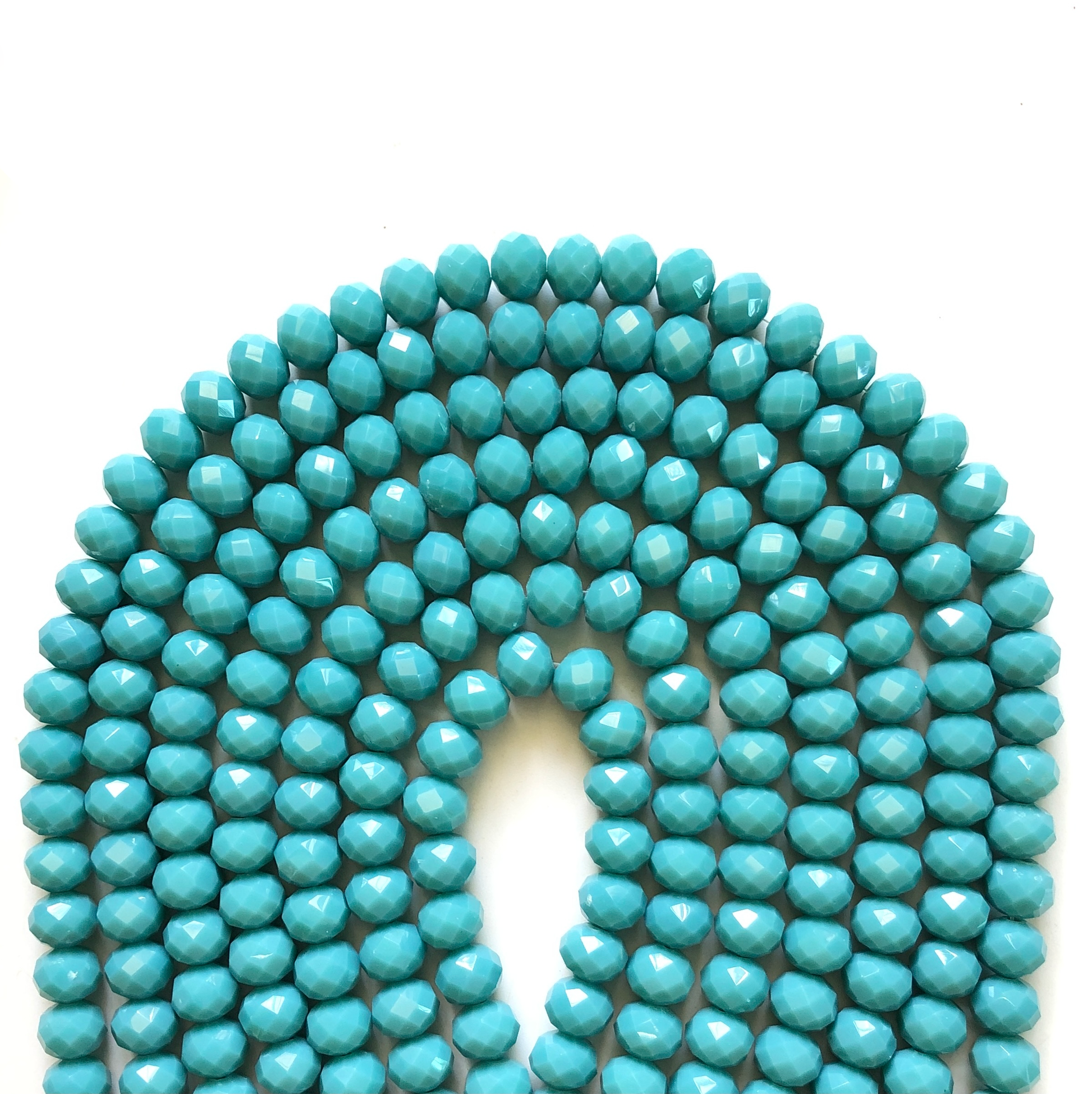 2 Strands/lot 10mm Bright Turquoise Faceted Glass Beads Glass Beads Faceted Glass Beads Charms Beads Beyond
