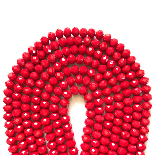 2 Strands/lot 10mm Red Faceted Glass Beads Glass Beads Faceted Glass Beads Charms Beads Beyond