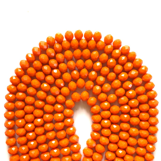 2 Strands/lot 10mm Orange Faceted Glass Beads Glass Beads Faceted Glass Beads Charms Beads Beyond